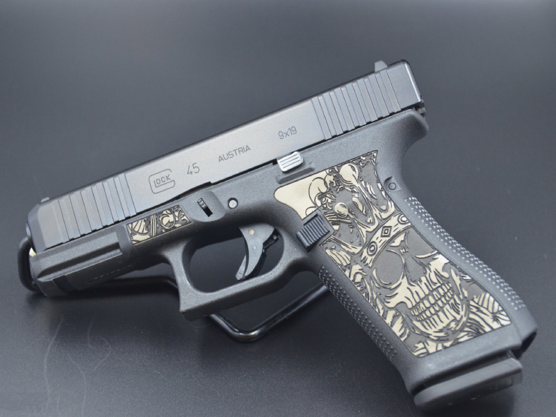 Laser Gun Grip Stippling with Polymer Plastic