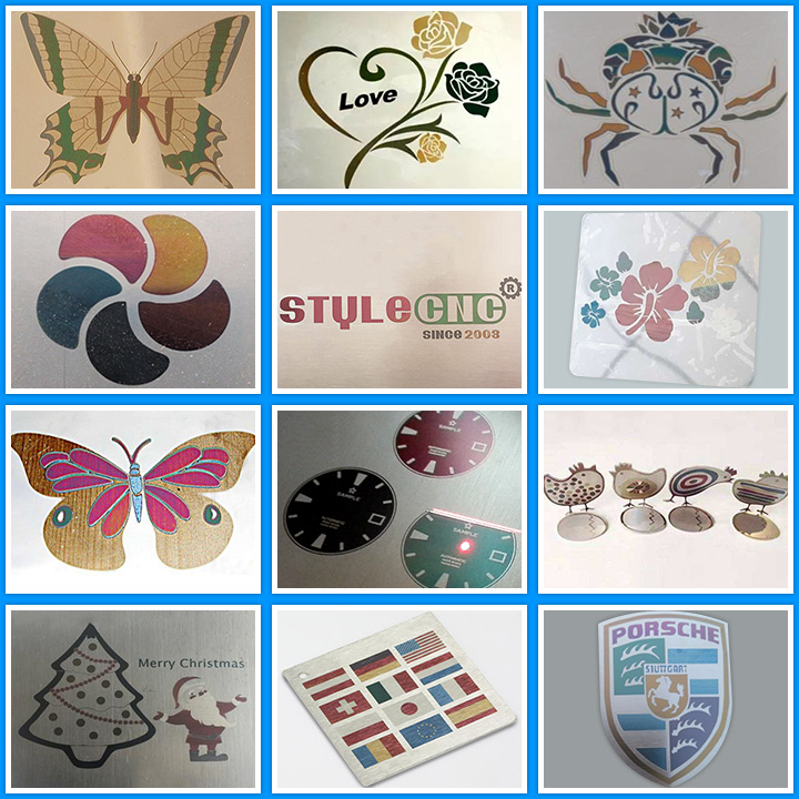 Color laser engraving on metal